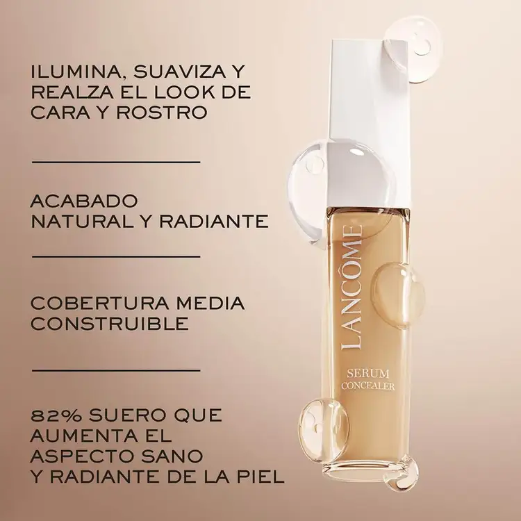 Teint Idôle Ultra Wear Care & Glow Serum - Corrector, con acabado de brillo potenciado