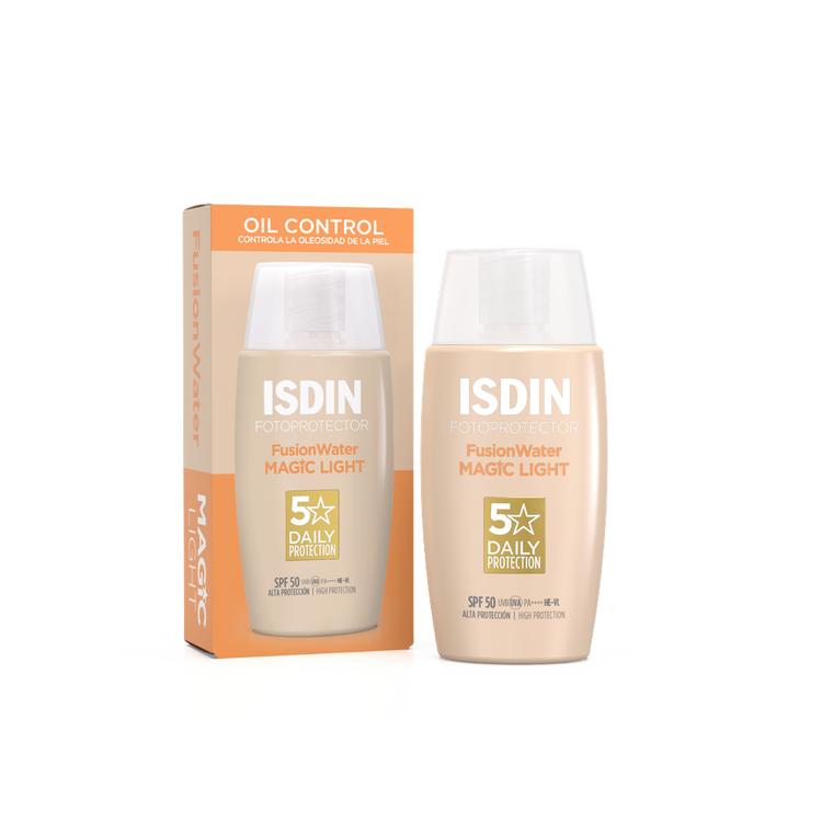 Fusion Water Magic Protector solar facial control de brillo
