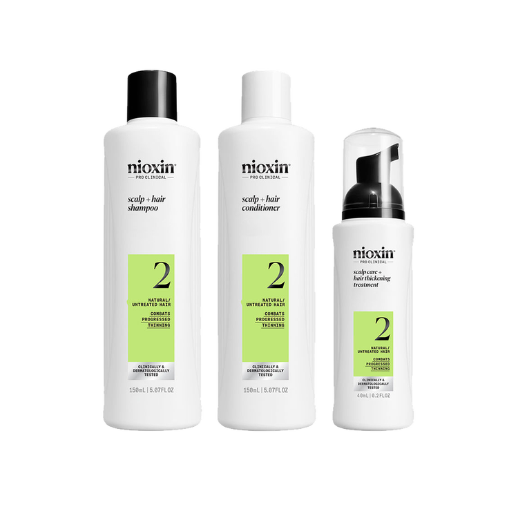 Sistema 2 - Kit, para cabello natural con adelgazamiento capilar