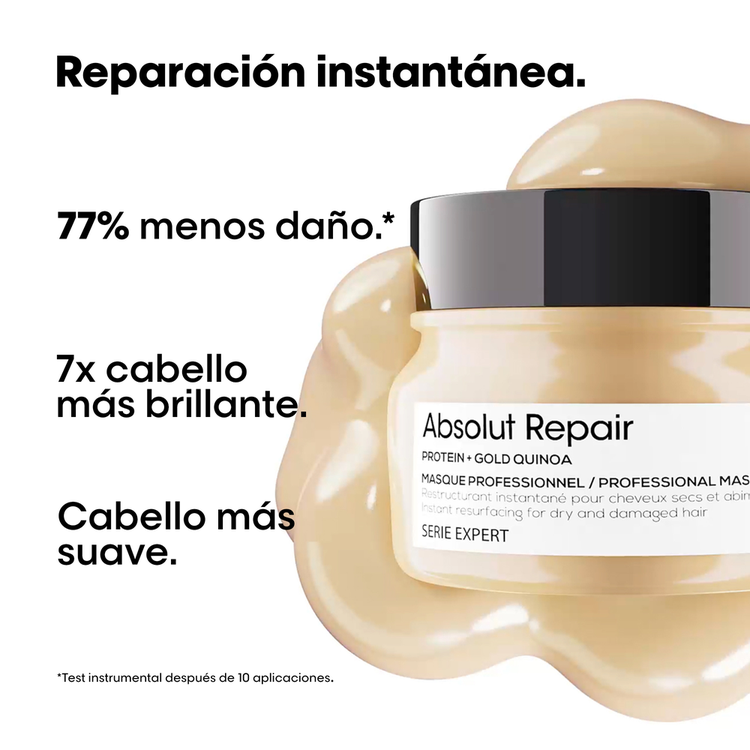 Absolut Repair Gold - Mascarilla, reduce el daño en el cabello