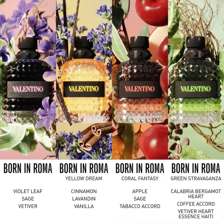Uomo Born in Roma Coral Fantasy - Eau de Toilette, aroma afrutado ámbar