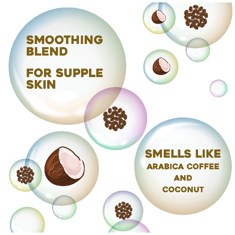 OGX Coconut Coffee Scrub & Wash - Body wash, exfoliante corporal de café y coco