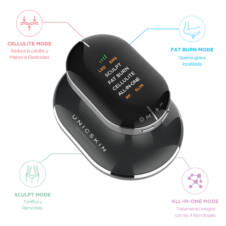 Unictech Body Slim X4 Dispositivo corporal multiacción reductor, tonificador y anticelulítico