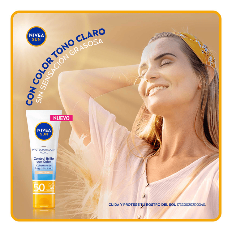 Control Brillo Protector Solar Facial protección solar alta facial