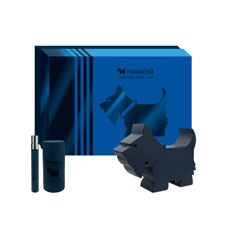 Terrier for him - Set de regalo, Eau de Parfum 90 ml + mini + desodorante