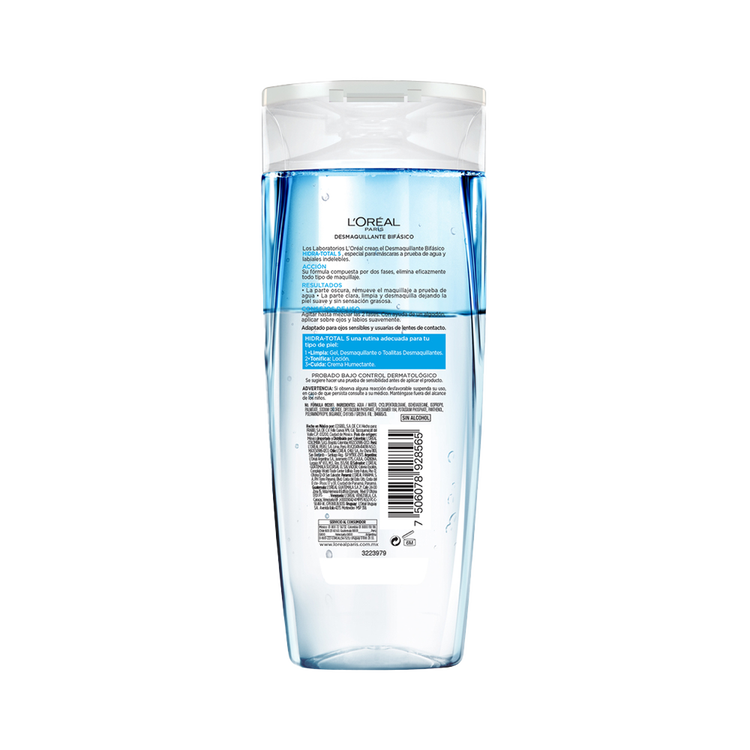 L'Oreal Paris Ht5 Bifasico Agua micelar remueve maquillaje a prueba de agua