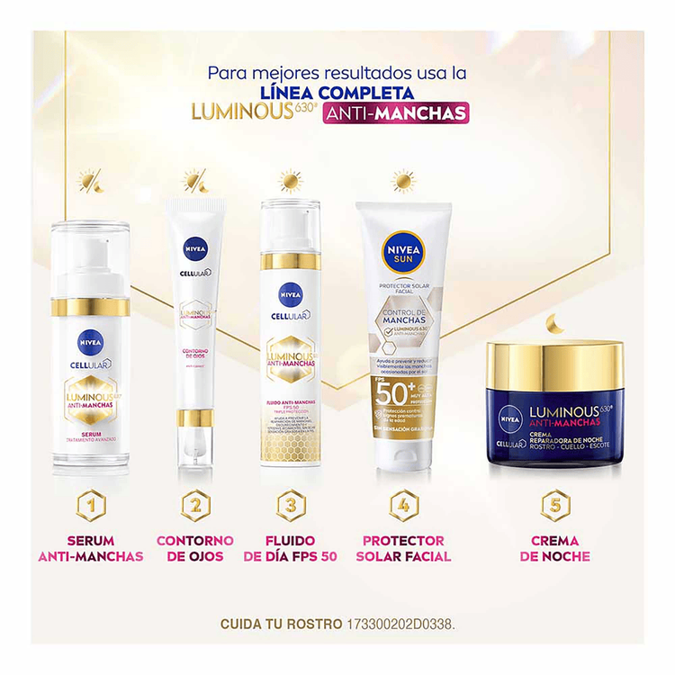 Luminous 630 Crema de Noche Antimanchas reduce hasta 81% manchas