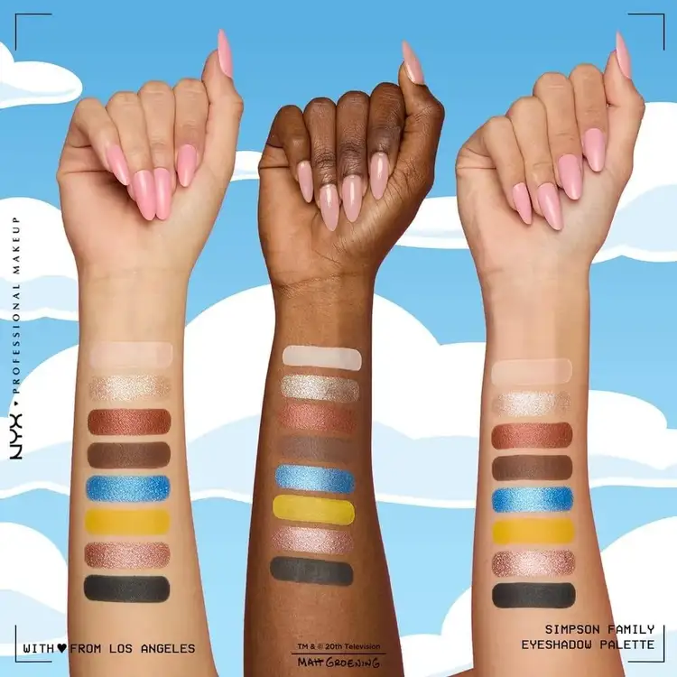 Simpsons - Eyeshadow Palette, Sombras coloridas de alta pigmentación
