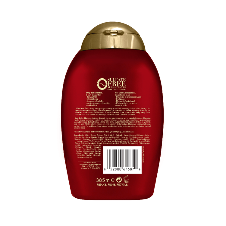 OGX Strengthening And Smooth Extra Strength Keratin Oil - Shampoo, con proteína de queratina