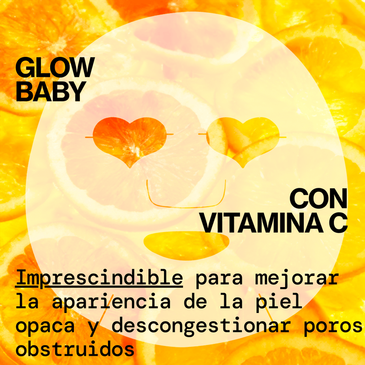 Glow Baby Vitamin C Brightening Mascarilla en hoja rápida absorción