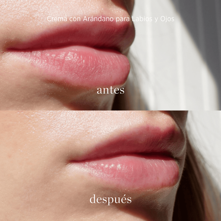 Crema con arándano para labios y ojos - Crema regeneradora, para piel delicada de ojos y labios