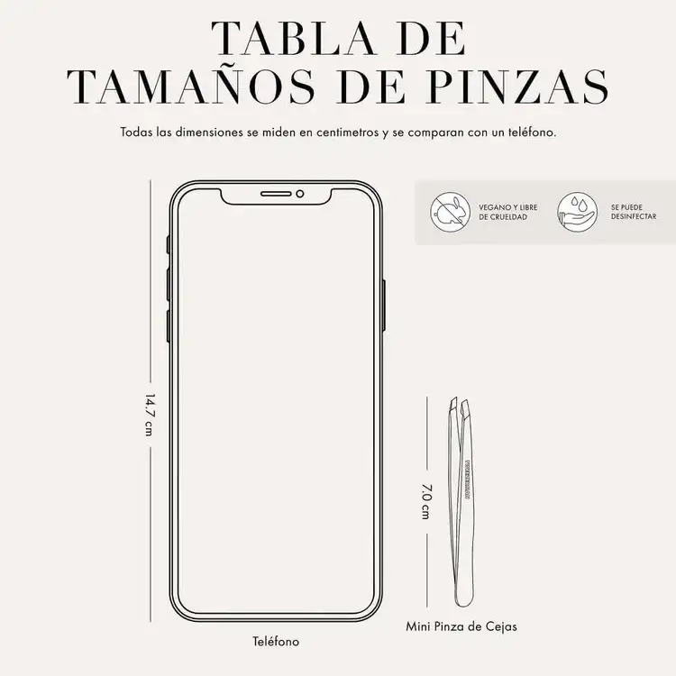 Rose Gold Mini Slant Tweezer Pinzas pinza inclinada ahora en tamaño mini para viajes