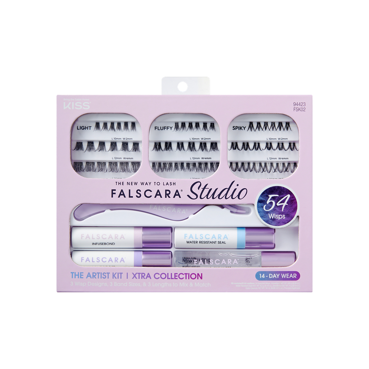 Falscara Kit de extensiones de pestañas duración de hasta 10 días con el uso de Overnighter