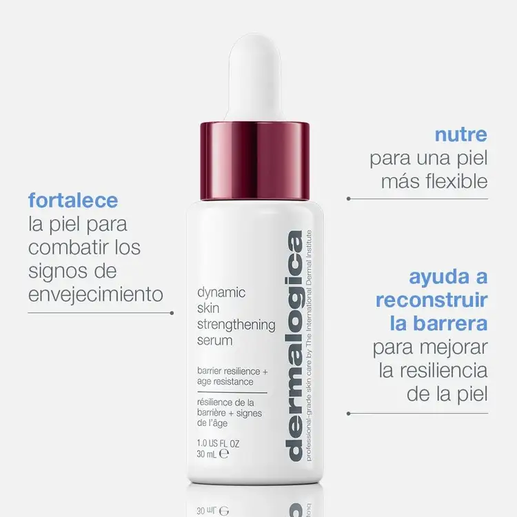 Dynamic Skin Strengthening Serum Suero antienvejecimiento fortalece, hidrata y protege la piel.