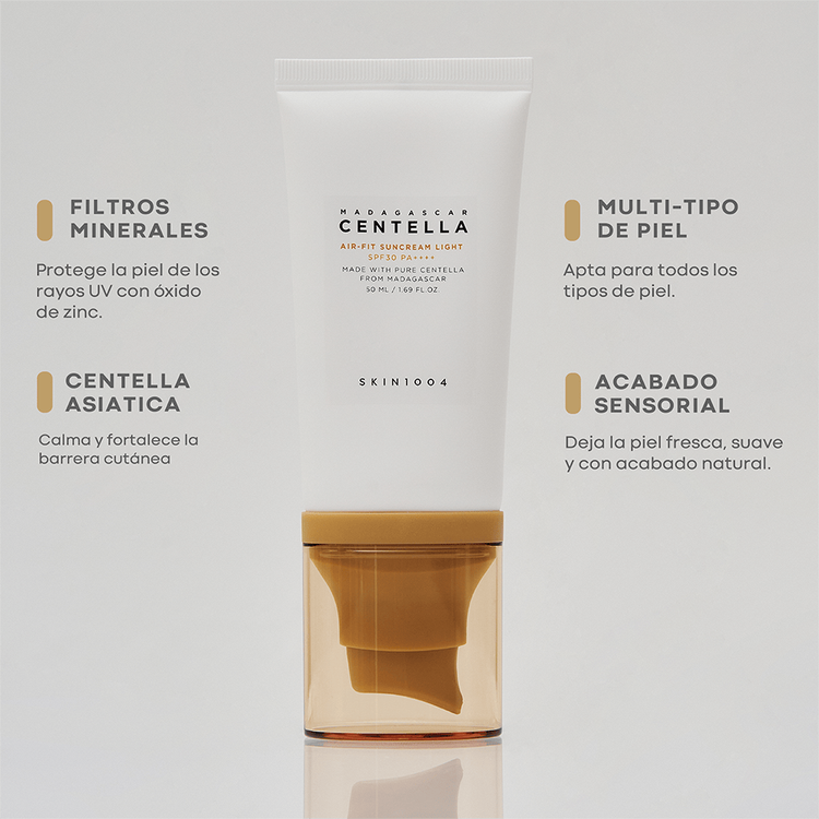 Madagascar Centella - Crema facial solar, con protección SPF 30+++