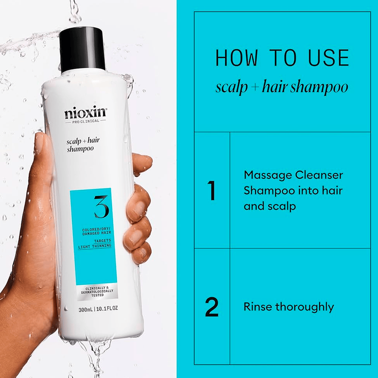 Sistema 3 - Shampoo, para cabello teñido con adelgazamiento capilar