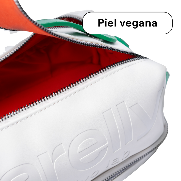 Cosmetiquera - Multicompartimentos antiderrame, de piel vegana