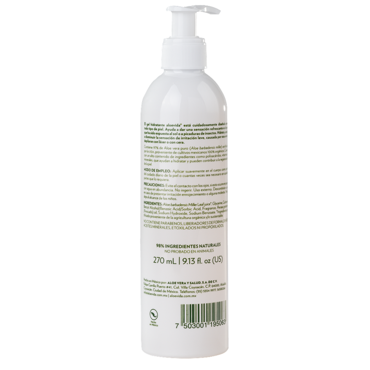 Gel corporal, regeneración e hidratación antioxidante