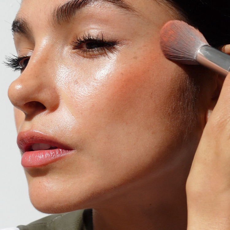 Rice Powder Blush Blush de arroz absorbe la grasa y ofrece avabado mate