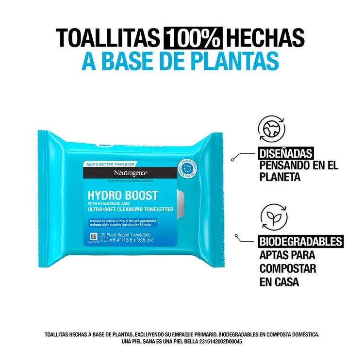 Hydro Boost Toallitas biodegradables