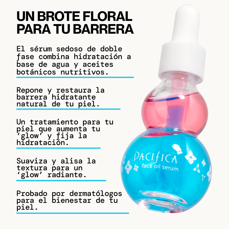 Flower Biome Suero en aceite hidrata, regenera y da luminosidad.