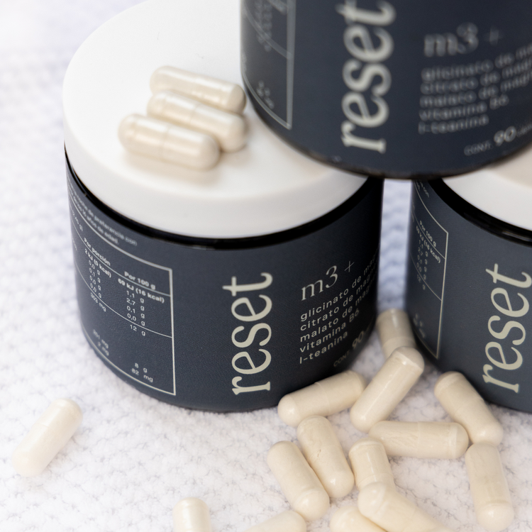 M3 + Suplemento alimenticio promueve un sueño reparador, reduce estrés y relajante muscular