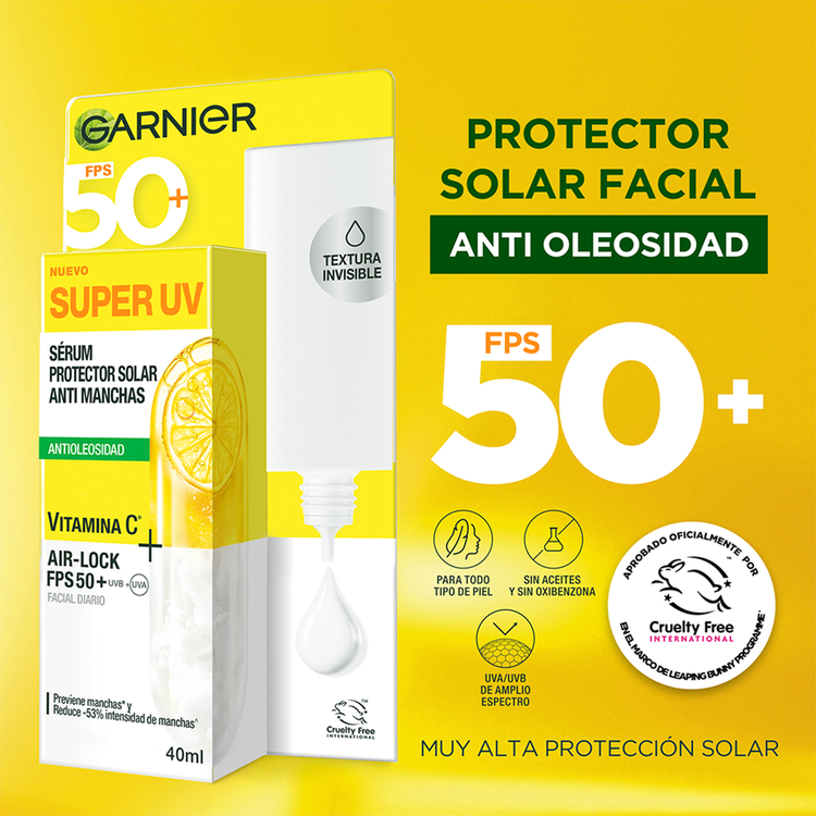 Garnier Skin Protector solar protege de los rayos UVB