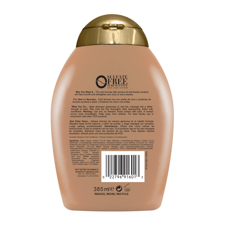 OGX Ever Straight Brazilian Keratin Therapy - Shampoo, hidratación extra brillante