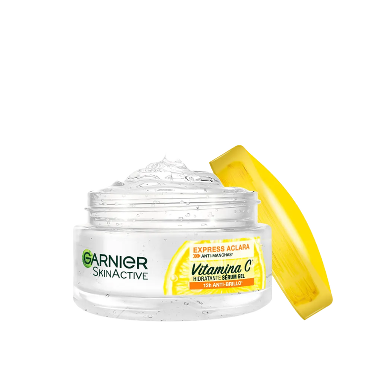 SkinActive - Crema gel facial, con vitamina C para un tono uniforme