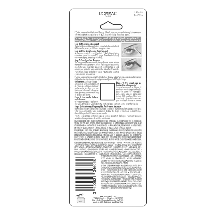 Double Extension Mascara de pestañas pestañas nutridas con efecto extensión