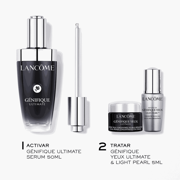 Génifique Ultimate - Set de regalo, Génifique Ultimate Serum 50ml + Génifique Ultimate Crema de Ojos 5ml + Génifique Light Pearl 5ml