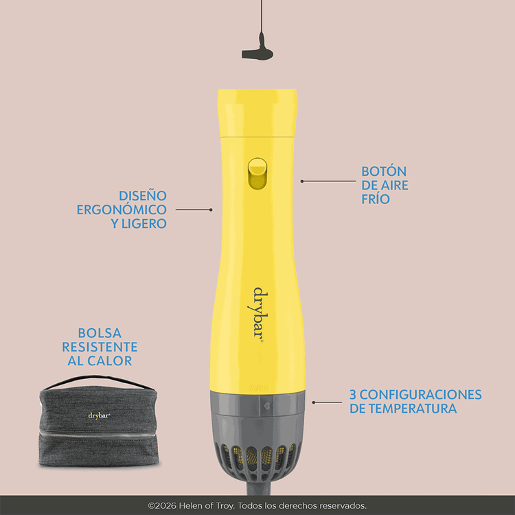 Triple Shot - Cepillo secador y estilizador, logra un blowout perfecto