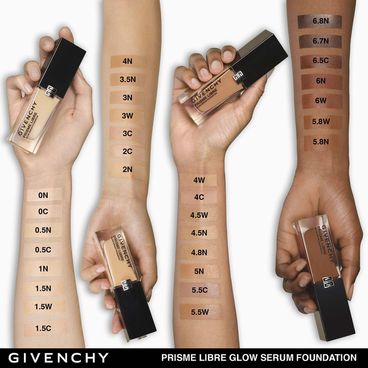 Prisme Libre Glow Serum Foundation - Base de maquillaje que mejora la piel para un efecto luminoso durante 24 horas y 48 horas de hidratación