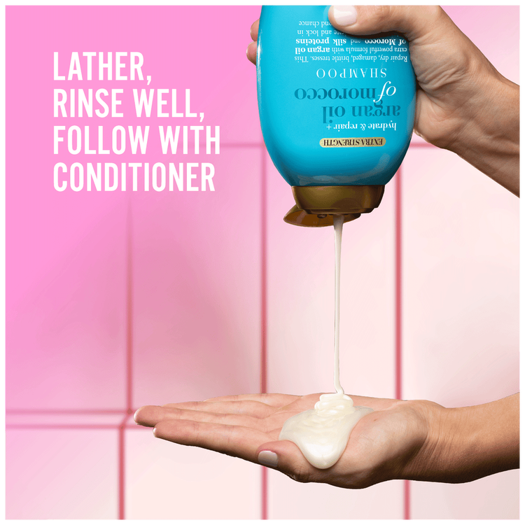 OGX Salon Size Argan Oil Of Morocco Extra Strenght - Shampoo, con aceite de argán