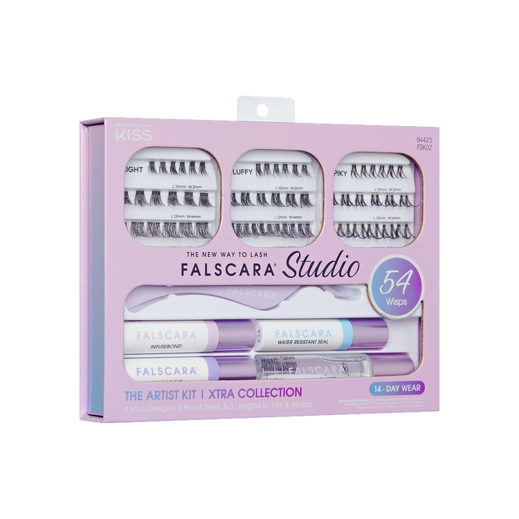 Falscara Kit de extensiones de pestañas duración de hasta 10 días con el uso de Overnighter