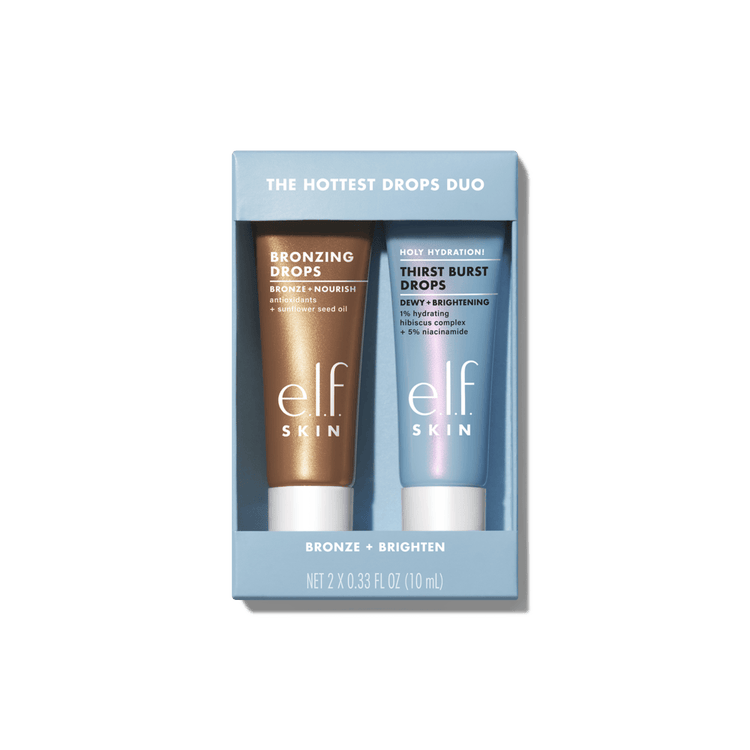 The Hottest Drops - Serum iluminador y bronceador tamaño viaje, le da a tu piel un look húmedo y dorado