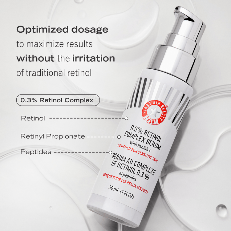 0.3% Retinol Complex Face Serum with Peptides Suero facial mejora líneas de expresión