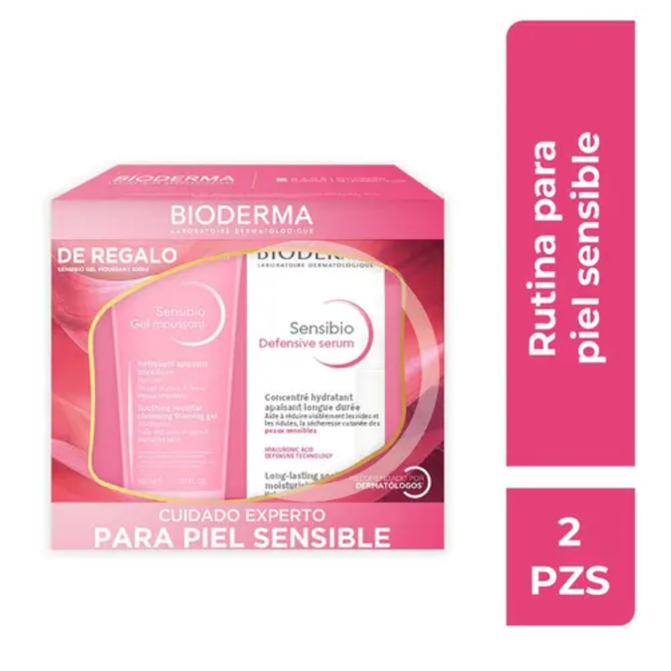 Sensibio - Set de regalo, gel moussant 100 ml + suero defensive 30 ml