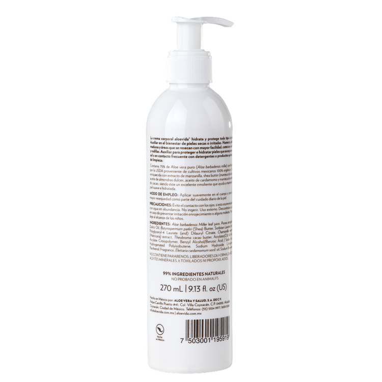 Crema corporal, humectación y protección