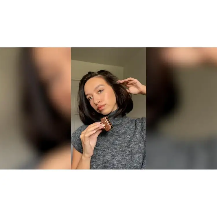 Rhinestone Medium Puffy Pinza tipo garra ideal para peinados