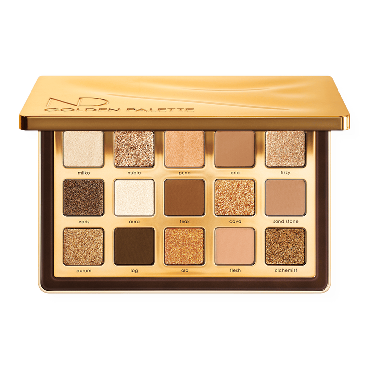 Golden Paleta de sombras 15 tonos dorados