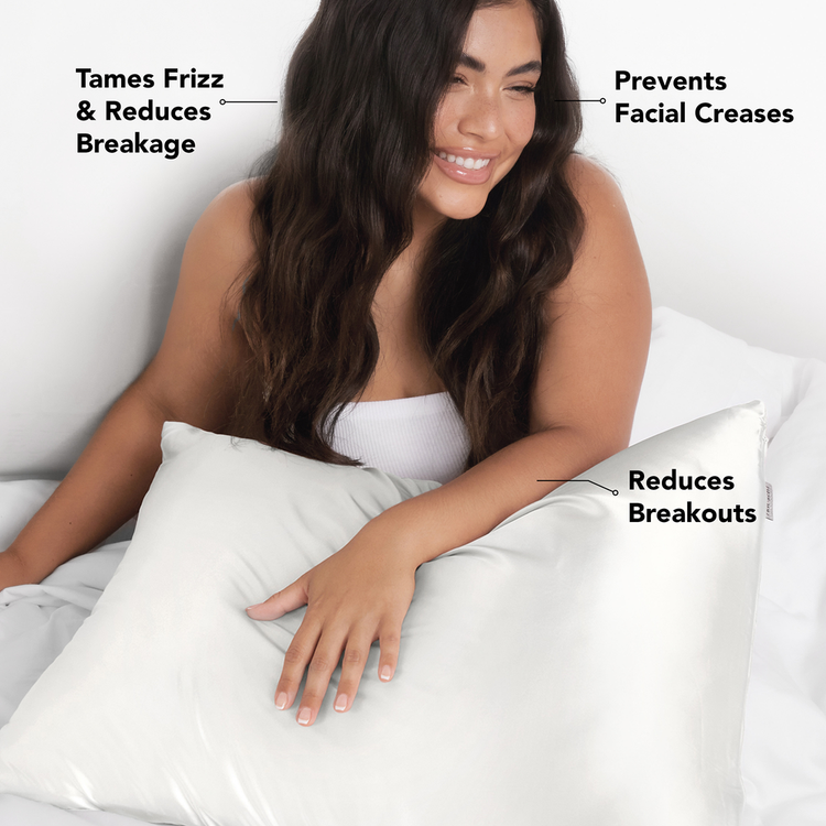 Satin King Pillowcase Funda para almohada ayuda a reducir el frizz