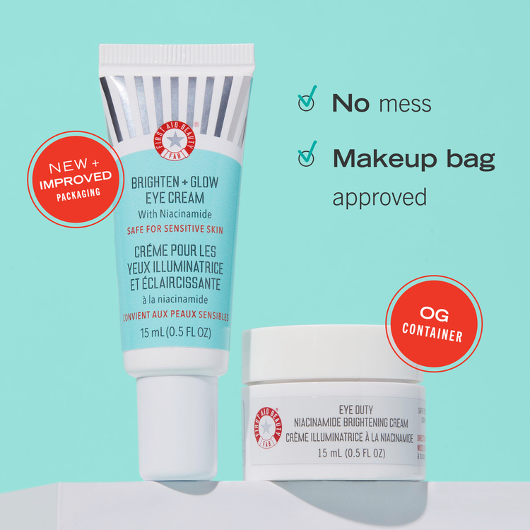 Brighten + Glow - Crema para ojos con niacinamida, hidrata la zona de los ojos