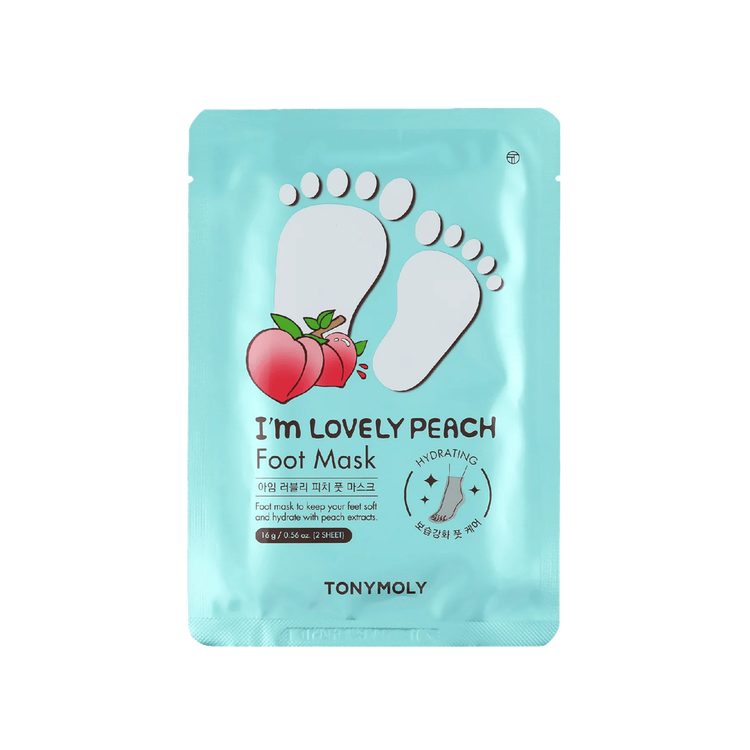 Im Lovely Peach - Mascarilla de pies, humectante con extracto de durazno