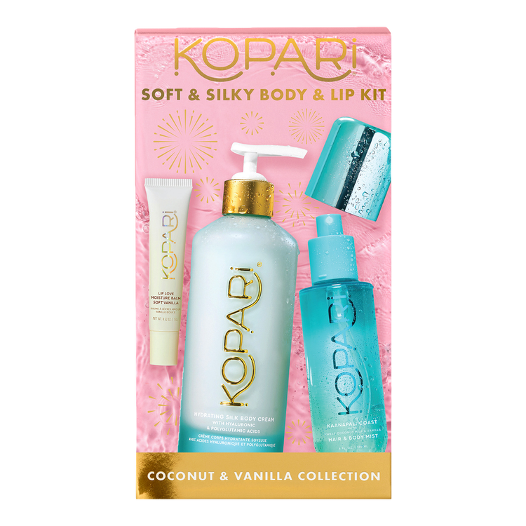 Soft & silky - Set de regalo, crema corporal + mist corporal + bálsamo labial