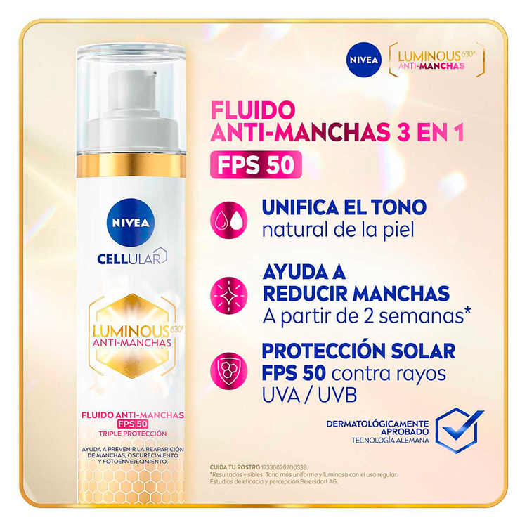 Luminous 630 - Fluido facial antimanchas, ayuda a reducir manchas