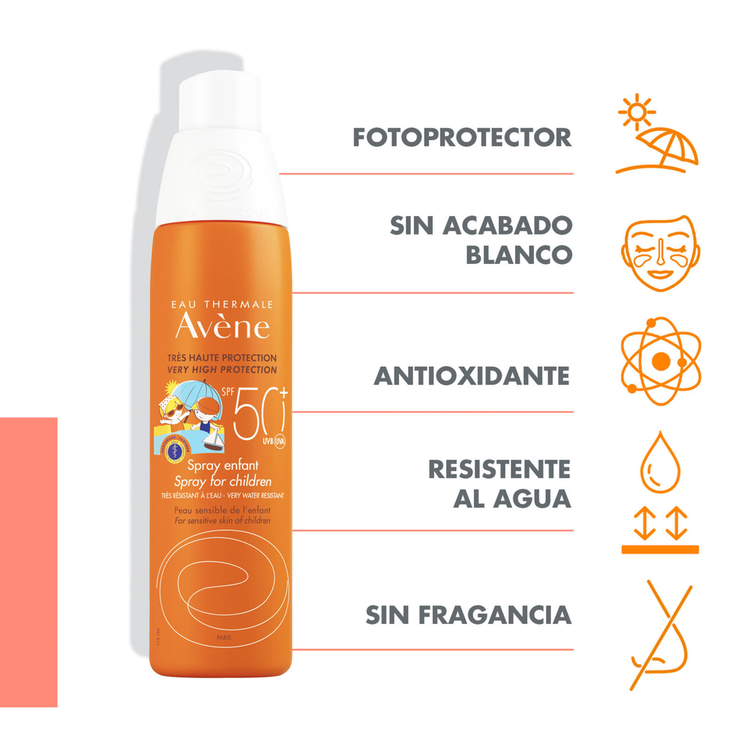 Spray Alta Protección Protector solar para la piel sensible