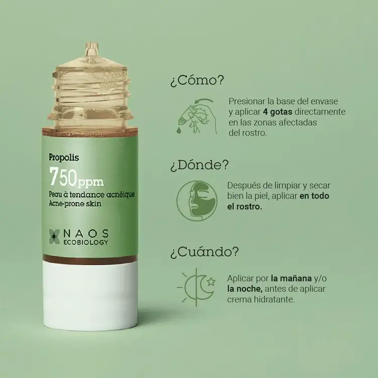 Propolis - Suero facial, para piel con tendencia a acné