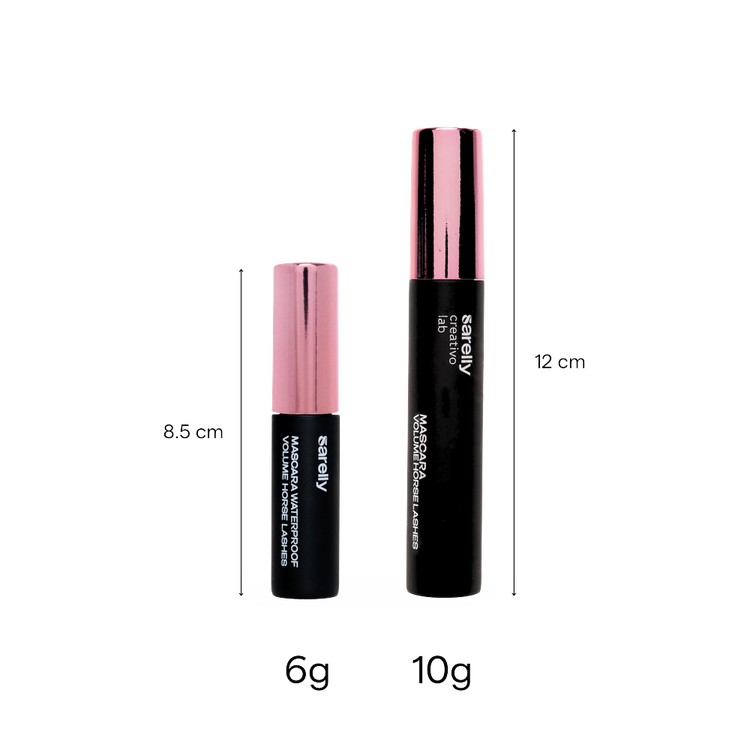Mini Mascara Waterproof Volume Horse Lashes - Mini máscara para pestañas voluminizante, 6 gr