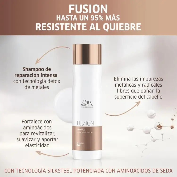 Fusion - Shampoo, protección contra daño mecánico y rotura